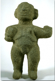 Human looking figure made of basalt