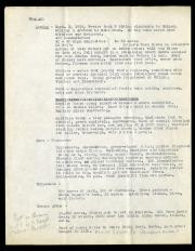 Typed page of Lucile Mann's diary of expedition to Argentina