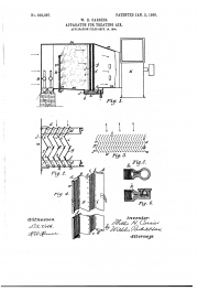 A patent for W.H. Carrier's apparatus for treating air, 1906. 