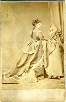 Mary Foote Henderson dressed to the nines as a Washington, D.C. hostess, by the Brady Studio. Record