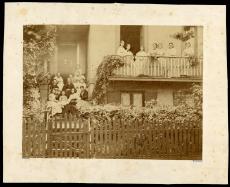 A group of young women at Spencer and Mary Churchill Baird's home at 1445 Massachusetts Avenue in Wa