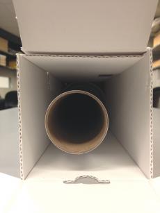 Detailed view of the interior of the tube box. 