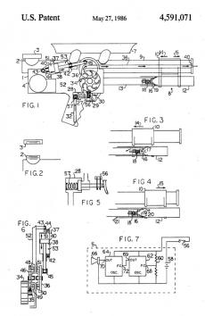 Lonnie Johnson's US Patent 4,591,071 for a Squirt Gun