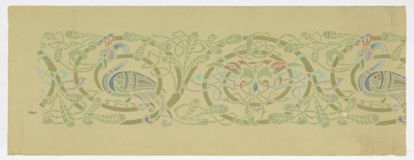  Frieze (USA), 1900; Designed by Grace Lincoln Temple (1865-1953); stenciled, tempera on paper; Over