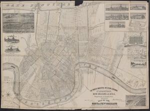 Black and white map of New Orleans.