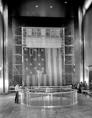 The Star-Spangled Banner, in Flag Hall of the National Museum of History and Technology, 1964.