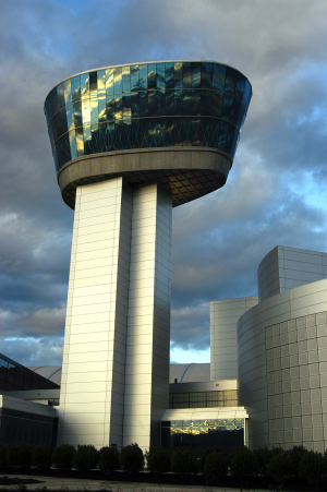 The Donald D. Engen Tower provides a 360-degree bird's eye view of Washington Dulles International A