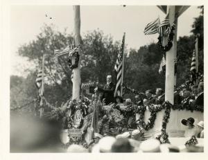 Washington Monument grounds ceremony at which Charles Lindbergh was awarded the Distinguished Flying