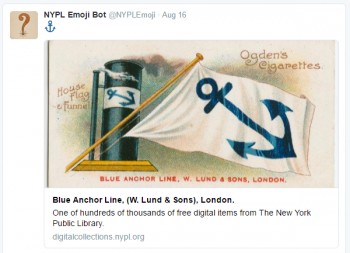 An anchor image from the NYPL Emoji Twitter bot. Image via Twitter.