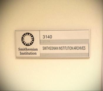 Smithsonian Institution Archives - Entry door, 2014, by JA Pryse.