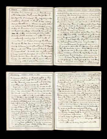 Joseph Henry's Desk Diary for April 14-17, 1865, Record Unit 7001: Joseph Henry Collection, Smithson