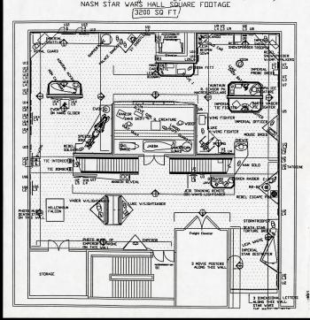 Exhibition floor plan - "Star Wars: The Magic of Myth," Accession 11-072: National Air and Space Mu