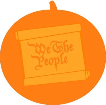 "We The People scroll" pumpkin carving template from the National Archives.