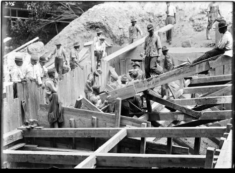 Construction of Stone Bridge Across Rock Creek