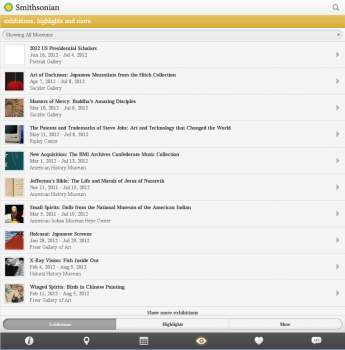 A screenshot of the Smithsonian’s mobile website as it appears on the Internet.