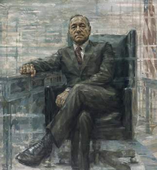 Kevin Spacey as President Francis J. Underwood (detail) by Jonathan Yeo / Oil on canvas, 2015 / Collection of the artist