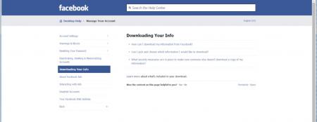 The "Downloading Your Info" under Facebook creates a ZIP file of your account. 