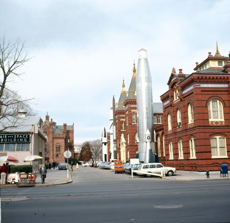 View from Independence Avenue of Smithsonian Buildings, 1969