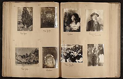 Walt Kuhn's photograph album of famous paintings, 1913, Walt Kuhn, Kuhn family papers, and Armory Sh