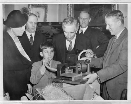 Opening of Box Containing Thomas Edison's Graphophone