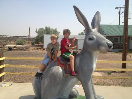 Don't forget to include follow travelers in your vacation photos. The famous Jack Rabbit at the Jack