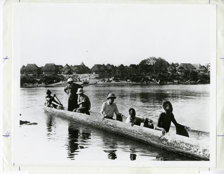 Dr. William M. Mann (third from right), director of the National Zoo from 1925 to 1956, and his wife