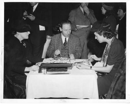 Helen Miles Davis (left), Thomas Robert Henry (center) and Jane Stafford (right), 1942. Accession 90