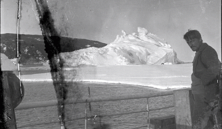 Ross Island, Antarctica. Alexander Stevens, chief scientist and geologist looks south. Hut Point Pen