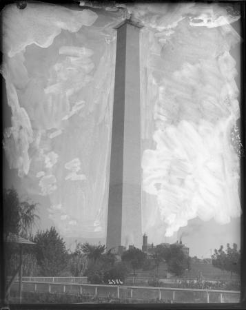 Washington Monument Under Construction