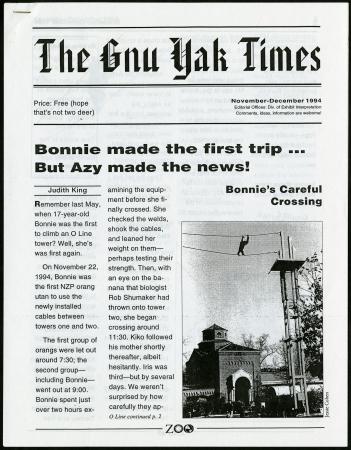 "Bonnie made the first trip. . .but Azy made the news!" The story of Azy's escape from the O line in