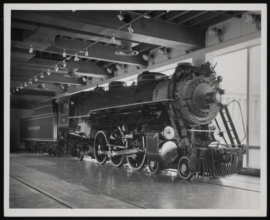 The locomotive on display. 