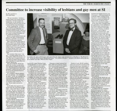 Photo of an article from the Smithsonian Torch including a photo a Len Hirsch and Eric Keller. 